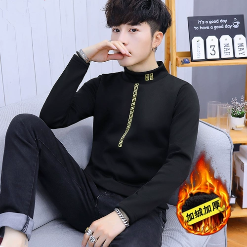 Приятная телу зимняя рубашка, свитшот, удерживающая тепло утепленный лонгслив