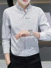 Рубашка мужская 春秋季男士长袖衬衫男高级感加厚白衬衣英伦雅痞男装寸衫加绒秋冬 Lpw