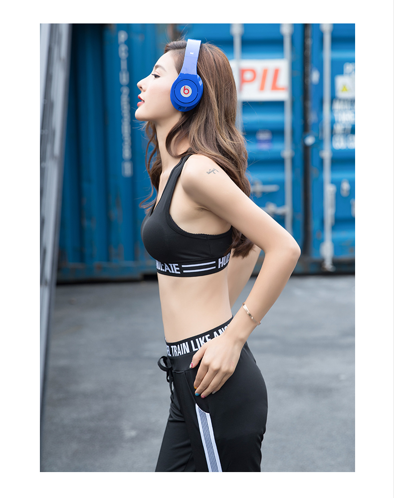 Langsha đồ ​​lót thể thao kích thước lớn của phụ nữ thu thập chống sốc chạy rập khuôn chống tập thể dục yoga áo ngực - Đồ lót thể thao áo bra adidas