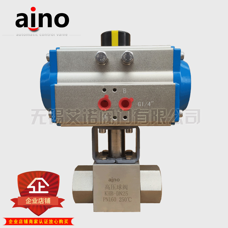 Pneumatic high pressure ball valve CNG stainless steel threaded ball valve gas filling station valve DN8 10 15 20 25