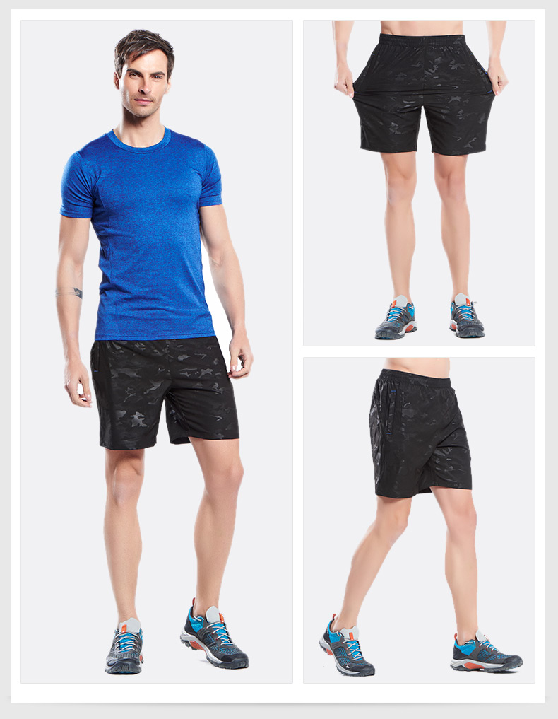Quần short thể thao nam chạy thể dục lỏng thoáng khí mô hình mùa hè khô nhanh kích thước lớn chân rộng quần bóng thường quần năm quần - Quần thể thao quần dài tập gym nam