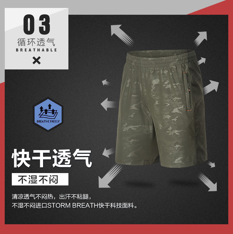 Quần short thể thao nam chạy thể dục lỏng thoáng khí mô hình mùa hè khô nhanh kích thước lớn chân rộng quần bóng thường quần năm quần - Quần thể thao quần dài tập gym nam