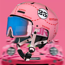 Original  OG  21 mens and womens single and double board professional ski helmet Porsche Pink Pig H-02