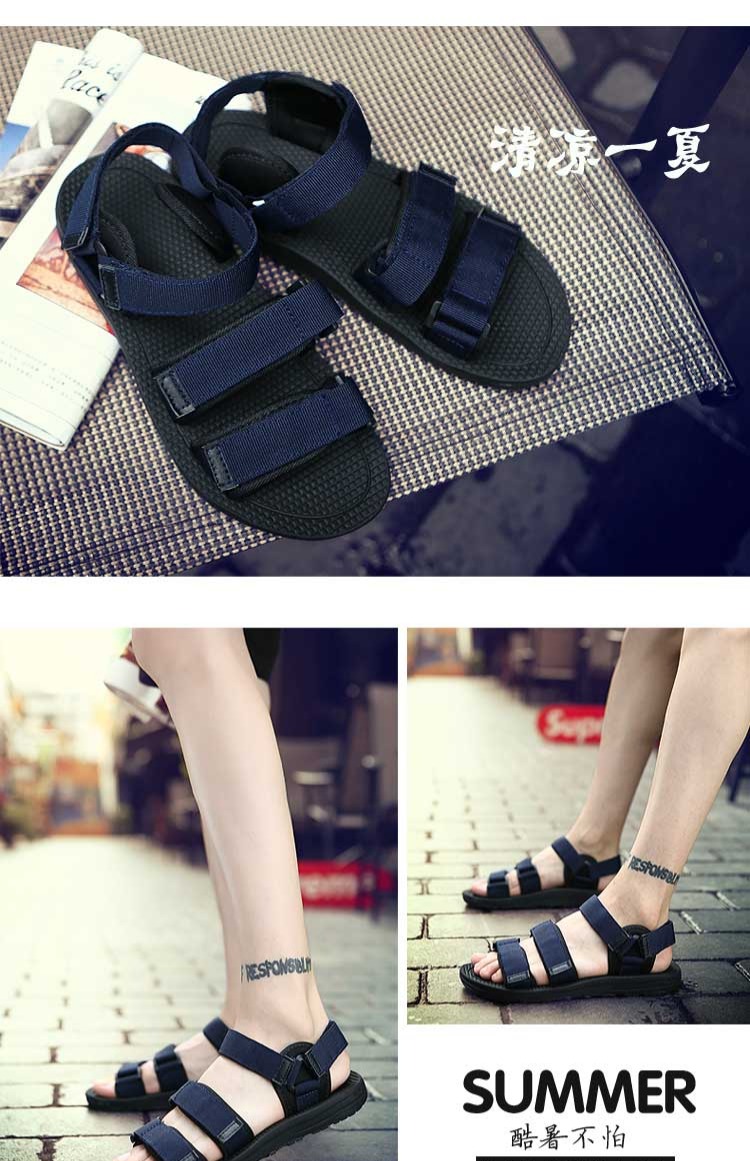 Mùa hè mới Việt Nam sandal cá tính giày nam phiên bản Hàn Quốc sandal nam da bò