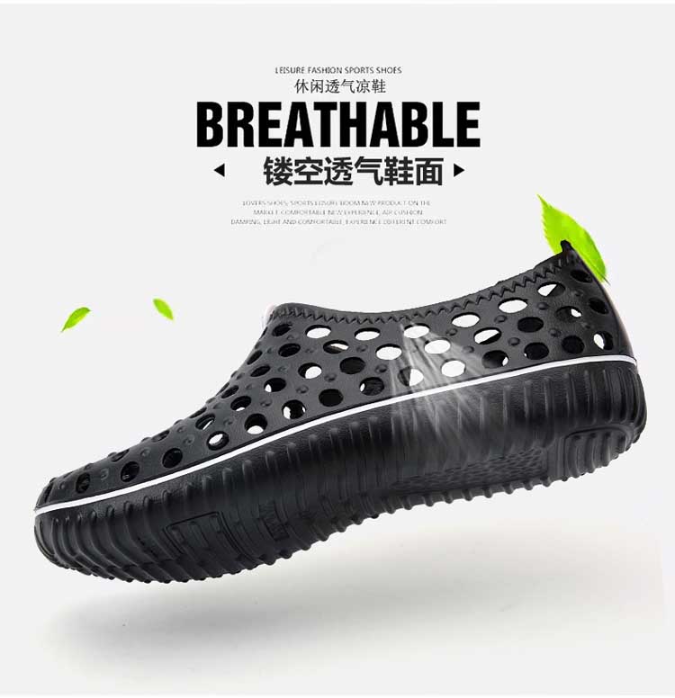 Giày mùa hè 2019 mới sandal nam sandal phiên bản Hàn Quốc của giày lỗ trượt mang giày Xixi giày đi biển giày lining