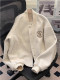 Small scented baseball uniform woolen jacket for women in autumn and winter high-end small loose bomber jacket cardigan