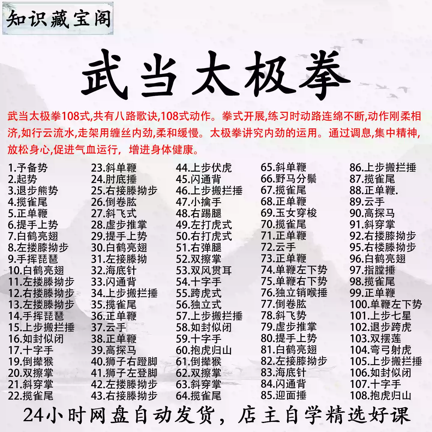 武當太極拳13式28式38式武當三豐108式合集影片教程素材自學課程-淘寶