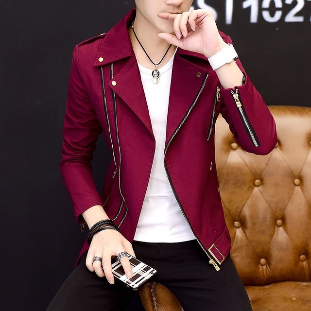 Men's personalized jacket male Korean version of men's clothing handsome gown trendy brand windbreaker spring and autumn clothes ins slim jacket