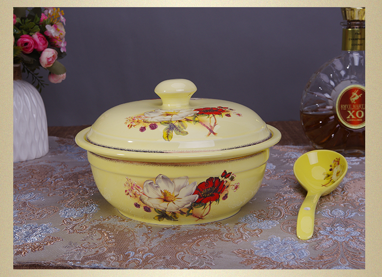 Jingdezhen món quà gốm sứ dao kéo cá tính dày lên hộ gia đình châu Âu bát đĩa bát đĩa kết hợp đĩa chén ăn cơm