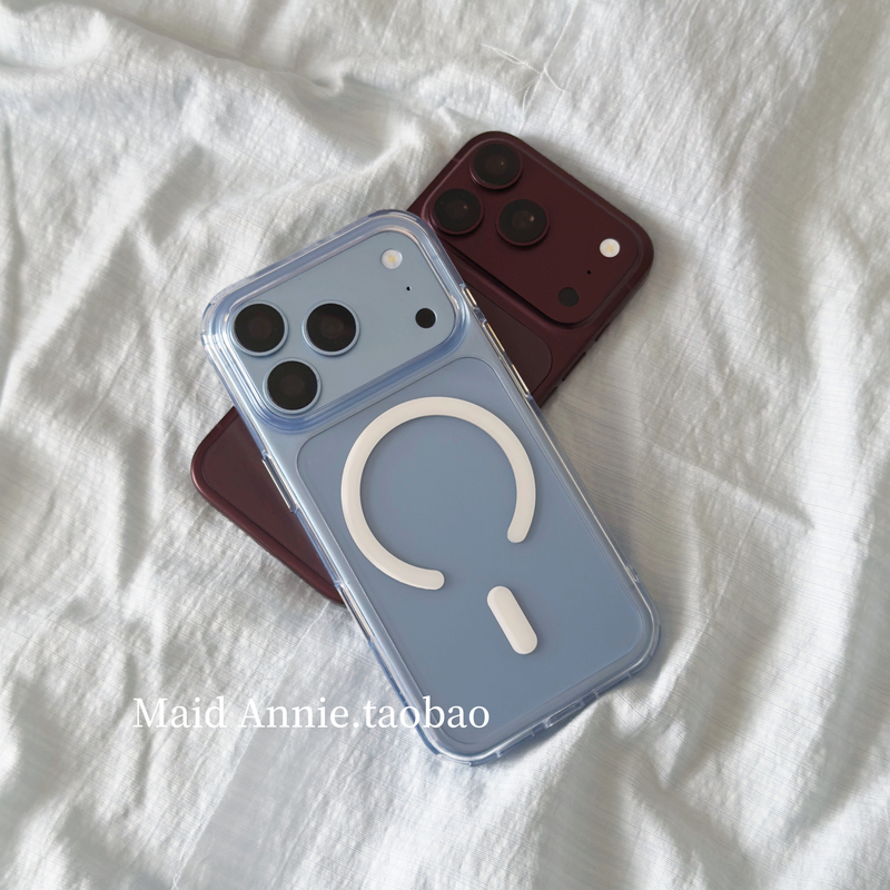 Maid Annie Is Suitable for Apple 18Promax Magnetic Phone Case, Iphone18Pro High Transparency Anti-Drop 17Pro Wireless Charging 16Promax Transparent 16Pro Soft Edge 15 Simple