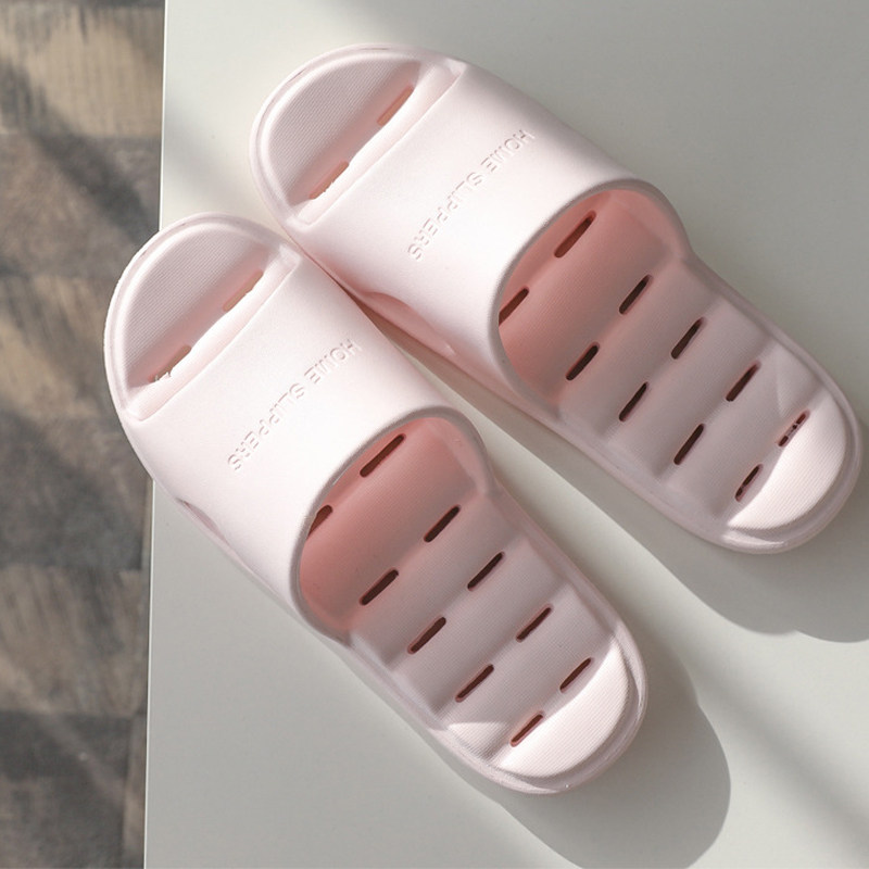 Water Leakage Slippers Male EVA Home Indoor Non-slip Soft Bottom Bath Couple's Home Hollowed-out Bathroom Home Cool Tug