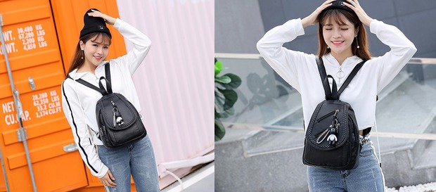 Ba lô nữ Hàn Quốc phiên bản của thời trang da mềm giản dị hoang dã mini bag 2018 triều mới túi ngực nữ ba lô balo nữ