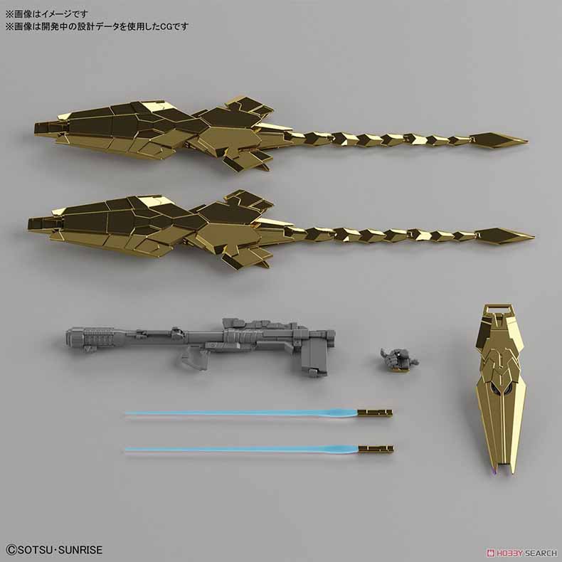 "Đồ chơi tình yêu" Bandai Up NT Model HGUC 227 Unicorn Số 3 Máy Unicorn Chế độ mạ vàng - Gundam / Mech Model / Robot / Transformers mô hình gundam trung quốc