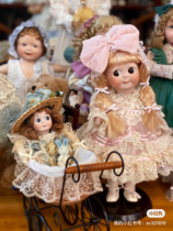 Orphan antique doll small cross-eyed doll handmade by foreign artists in 1980 35 cm special price