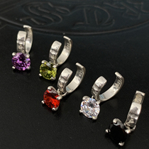 Small treasure s925 pure silver colorful zircons with no earthy holes High level sensual little crowdsourced 2021 New wave lukewarm wind