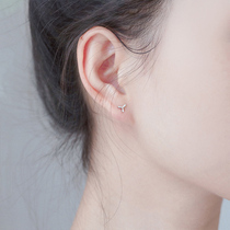 Windmill earrings flower s925 sterling silver sleeps without picking earrings female temperament Mini small Korean personality