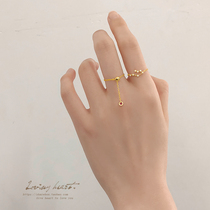 12 Constellation ring female s925 sterling silver Japanese and Korean simple trendsetter creative students personality fresh Net red food finger ring