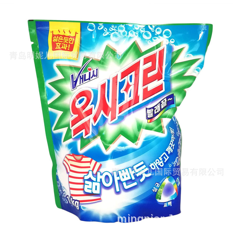 South Korea's Ossiklin laundry detergent bleached white bright white low irritated jade Creek bleached white powder 1kg-Taobao