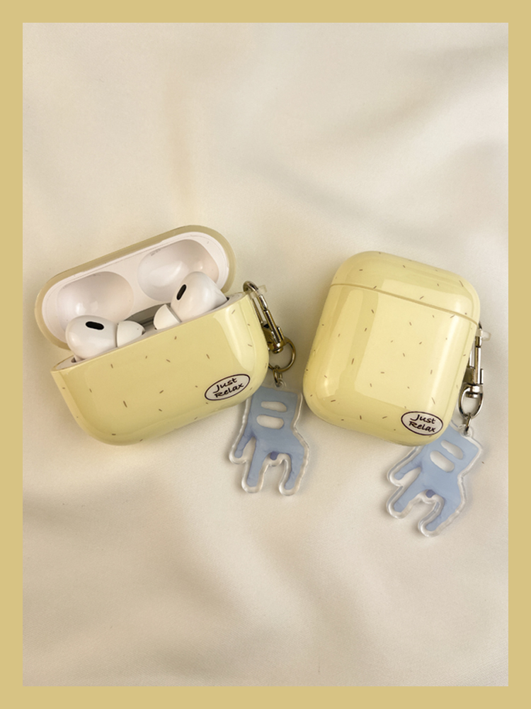 Custodia protettiva per cuffie wireless Bluetooth AIPods2 con inchiostro giallo latte e nicchia in stile Ins Airpod 3 1° 3°_voghion.com