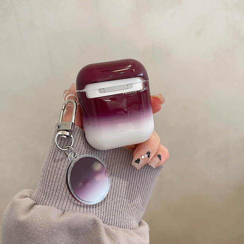 Gradienten Färben Wein Rot Schutzhülle aipods3 Pro Bluetooth 2 Kopfhörer Fall Geeignet_voghion.com