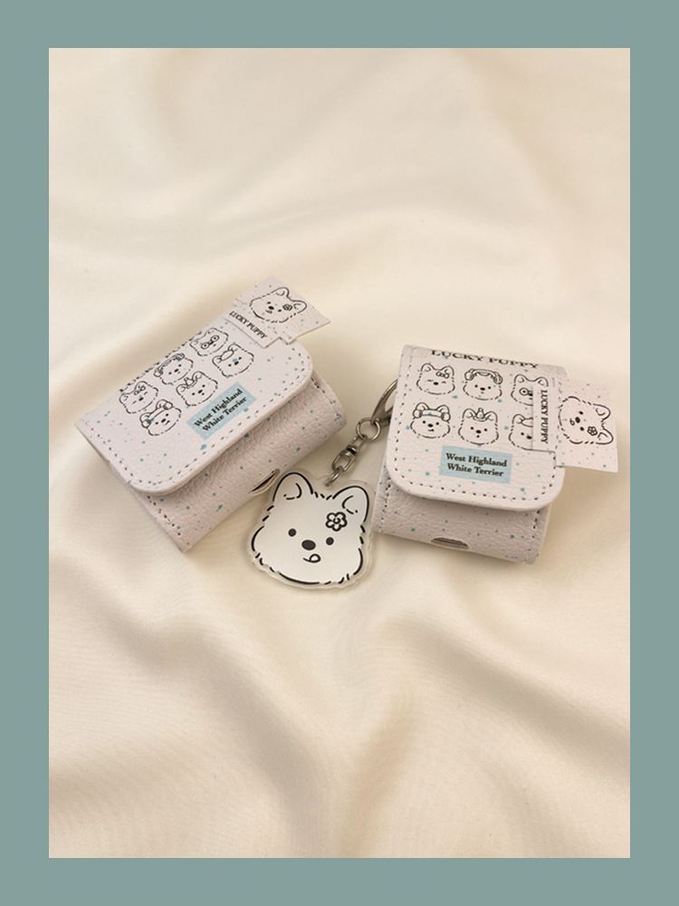 Custodia protettiva per auricolari wireless Bluetooth Airpod 3 Pro Ins Cute Line West Highland Dog Third 1 Adatto_voghion.com