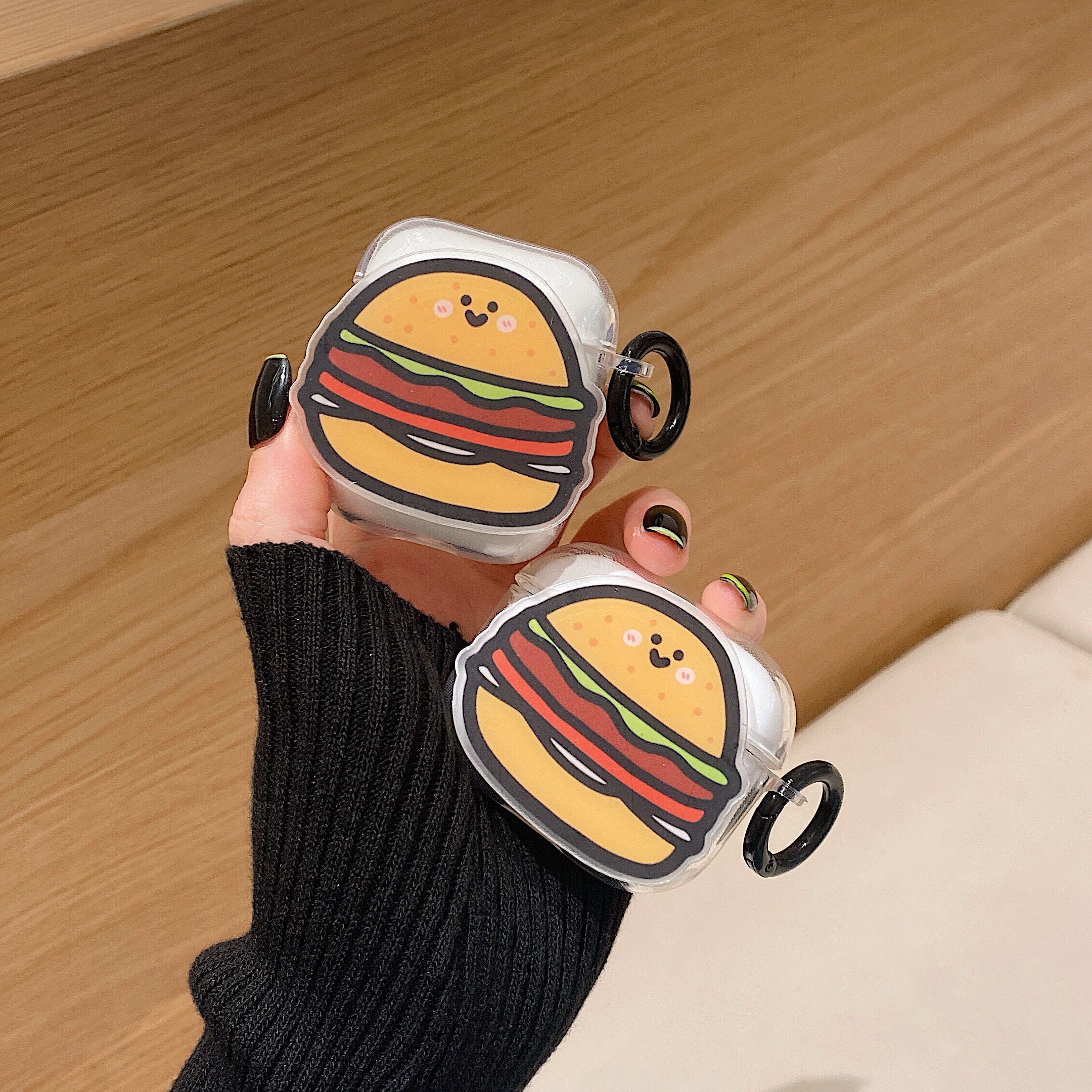 Burger friet 3 beschermhoes airpods oordopjes tweede generatie draadloos Bluetooth derde generatie Pods1 geschikt voor_voghion.com