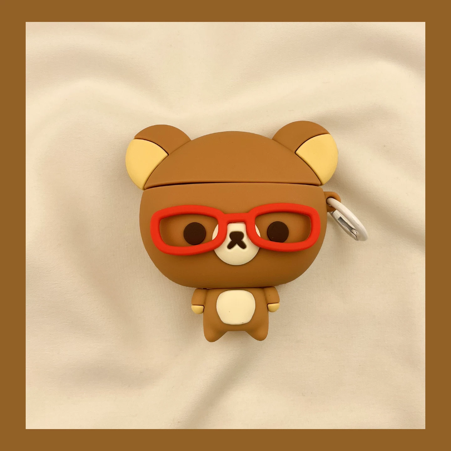Защита для очков в стиле веселья и милоты Rilakkuma для AirPods4, чехол для AirPods3 совместимый с Apple Pro наушники, чехол 2-го поколения, беспроводной Bluetooth, 1-я третья 2-я AirPod Pro, 4-я 5-я коробка