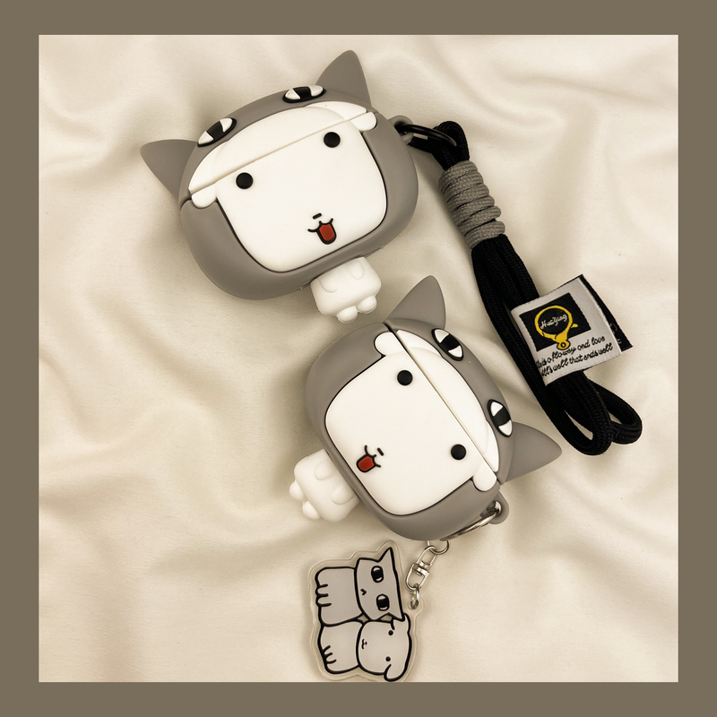 Ins Cute Ganadi Puppy Kitten Airpods4 Protective Case Airpod3 Suitable for Apple Pro Earphone Case Second Generation Wireless Bluetooth 1 Third Generation 2Nd Generation Airpodpro Fourth Generation 5 Box