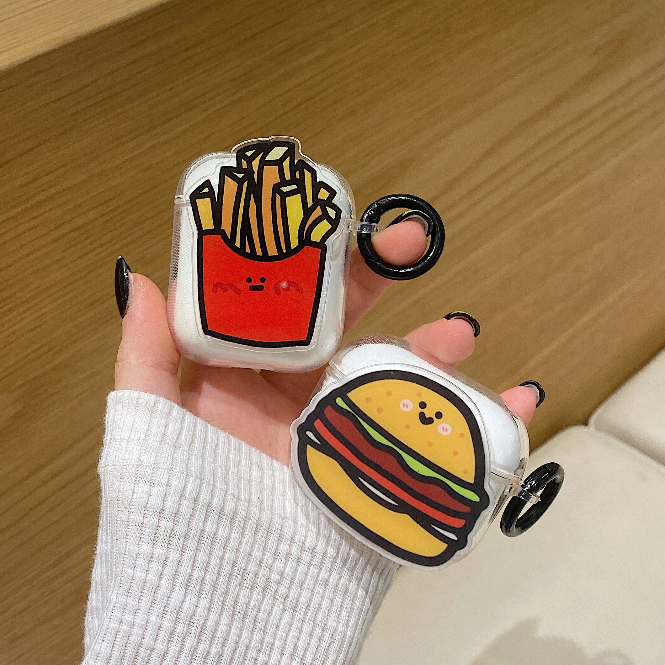 Burger friet 3 beschermhoes airpods oordopjes tweede generatie draadloos Bluetooth derde generatie Pods1 geschikt voor_voghion.com