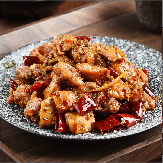 Conejo picante estofado cortado en cubitos 158g * 3 bolsas especialidad de Sichuan bocadillos de cecina de conejo frío snacks salsa de pimienta de ratán conejo perfumado cortado en cubitos