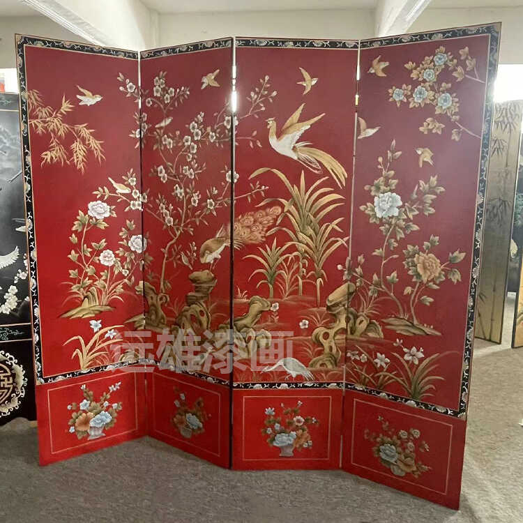 中国　古七宝琺瑯彩　花鳥文　卓上屏風　硯屏　M　R8490 中国古七宝琺瑯彩花鳥文卓上屏風硯屏MR8490
