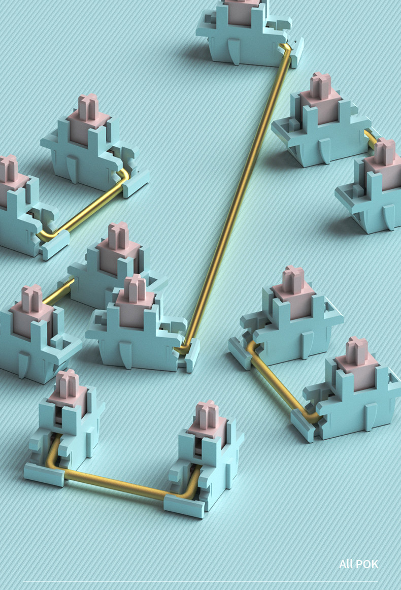 Вал 福菱v4卫星轴新型pok高光滑材料自润滑钢板卫星轴 FL ESPORTS