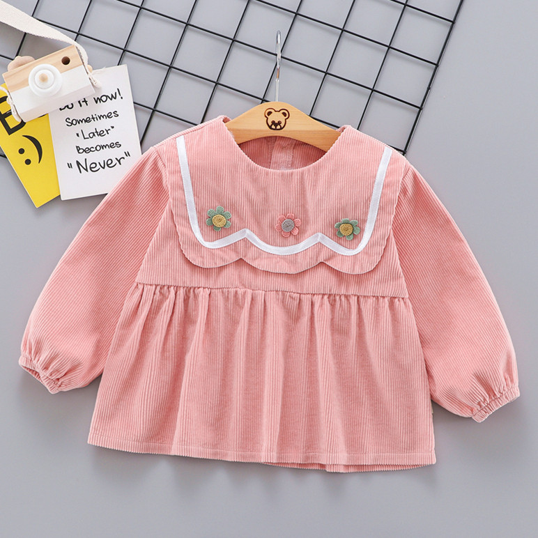 The princess waterproof coat anti - wearing corduro children 0 - 4 year old mask coat of the coat A class