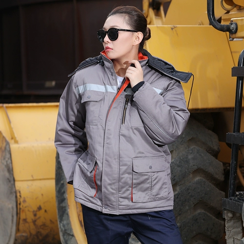 Демисезонная светоотражающая куртка для работы, пальто, пуховик, рабочая одежда