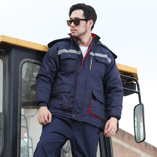 Демисезонная светоотражающая куртка для работы, пальто, пуховик, рабочая одежда