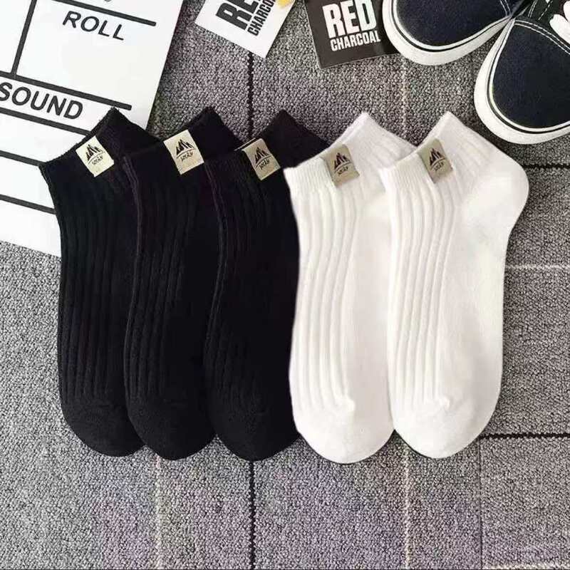 Men's Sports Anti-Odor Summer Thin Cotton Socks, Youth Snow Mountain Short Socks, Breathable Invisible Sweat-Absorbing Trendy Socks for Men