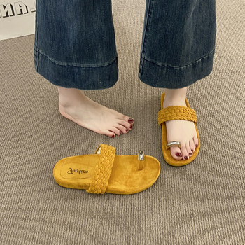 Beautiful Thong-Toe Birkenstock Sandals for Women, Summer Outerwear, 2025 New Style, Suitable for Pairing with Skirts, Beach Vacation Sandals, Flat Slippers