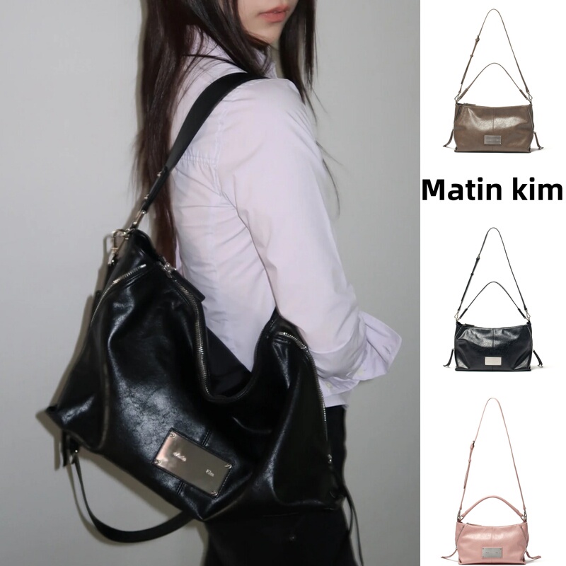 Korean Genuine Matin Kim New Large-Capacity Boston Crossbody Bag Handbag Shoulder Bag Side Zipper Bag for Women