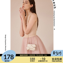 HFresh Small Crowdwhite Butterfly Knot Mini Lipstick Red Packet Bag Woman Bag New 2021 Single Shoulder Inclined Satchel Bag