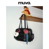 Вместительная и большая сумка на одно плечо, демисезонная сумка через плечо, из натуральной кожи