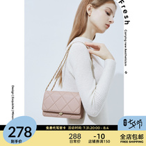 HFresh Petty crowddermis Genuine Leather Chain Single Shoulder Diagonal Satchel White Bag Bag 2021 New Tide Small Square Bag