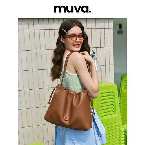 muva Сумка через плечо, оригинальная вместительная и большая сумка на одно плечо, из натуральной кожи