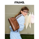 MUVA натуральная кожа сумка-багет подмышки сумка для боулинга для женщин 2024 осень и зима ретро высокого класса оригинальный 10,14 новый стиль