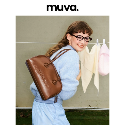 MUVA натуральная кожа сумка-багет подмышки сумка для боулинга для женщин 2024 осень и зима ретро высокого класса оригинальный 10,14 новый стиль