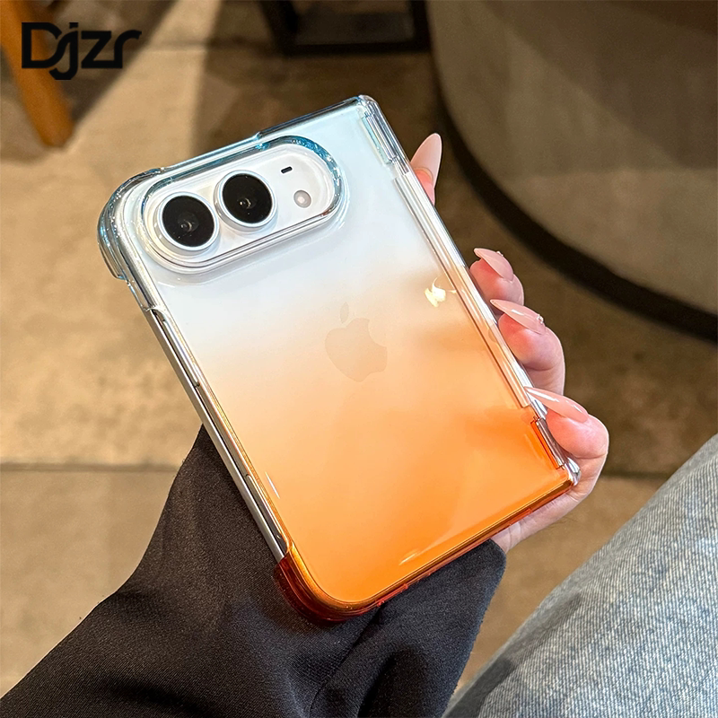 Suitable for Iphoneduo Mobile Phone Case, New High-End Orange Aurora Gradient Transparent Double-Axis Large Hole High-Transparency Non-Yellowing Apple 18Ultra Ultra-Thin Foldable Full-Cover Straight Anti-Fall Protective Case Suitable for Iphoneduo Mobile Phone Case, New High-End Orange Aurora Gradient Transparent Double-Axis Large Hole High-Transparency Non-Yellowing Apple 18Ultra Ultra-Thin Foldable Full-Cover Straight Anti-Fall Protective Case