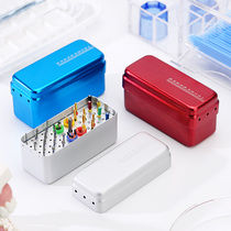 Oral car needle disinfection box dental tip placement box expansion needle aluminum multifunctional device box storage root canal file holder