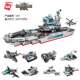 Enlightenment Building Blocks Small Particle Ocean Cruiser Aircraft Carrier Model Assembly Ornaments Kidsren's Educational Toys Boys Gifts