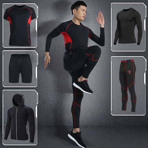 Комплект для спортзала, быстросохнущий спортивный костюм для тренировок, снаряжение, для бега