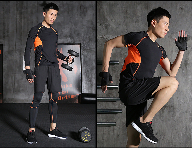 Lu Yifan quần áo tập thể dục nam ba hoặc bốn bộ quần chạy phòng tập thể dục thể thao phù hợp với nam giới đào tạo bóng rổ quần áo quần tập gym