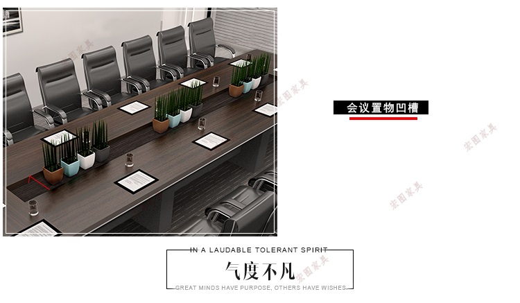 Hongtu 7 bàn ghế văn phòng lớn bàn hội nghị dài bàn bàn hình chữ nhật công ty phòng hội nghị bàn ghế - Nội thất văn phòng
